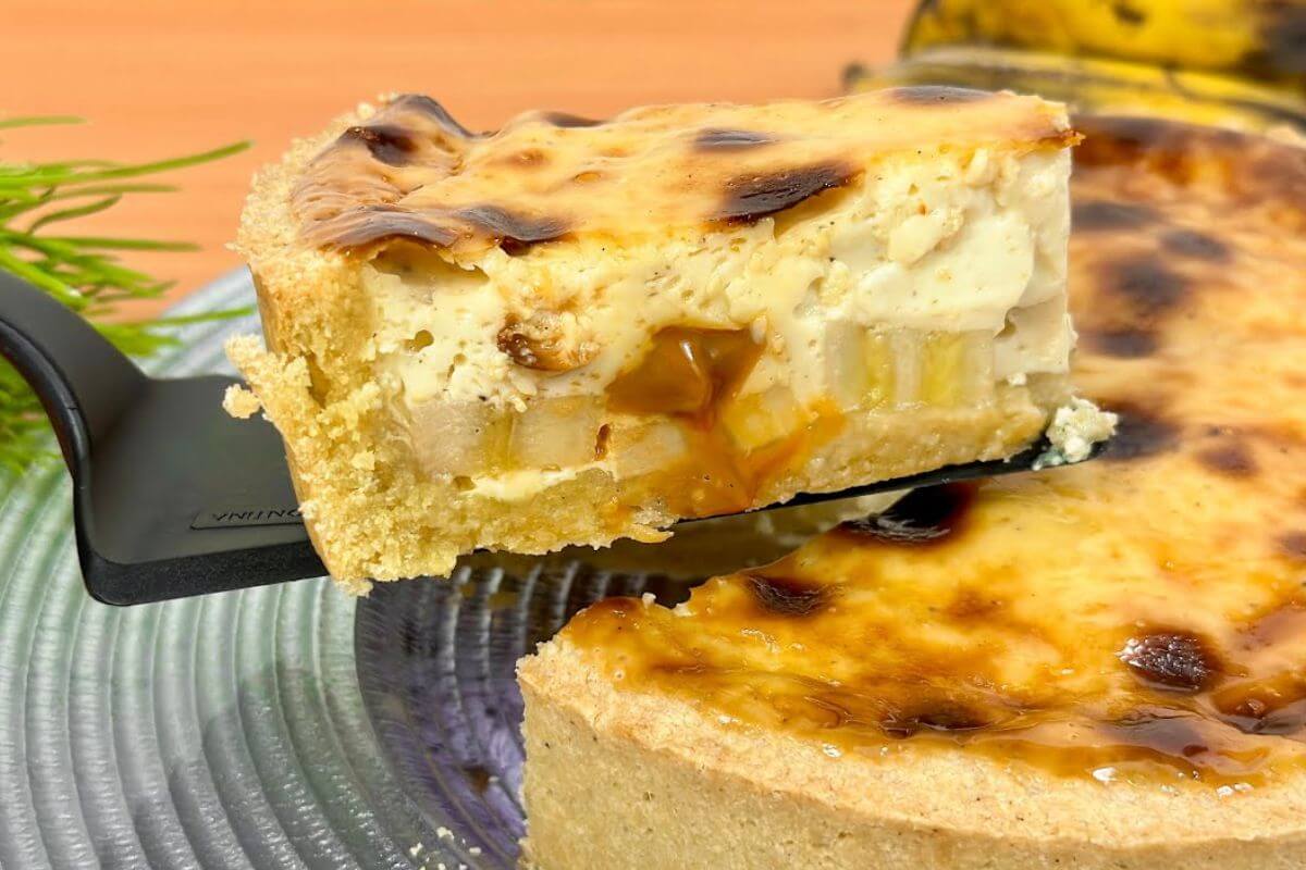 Sobremesa de banana de chef de cozinha que fica uma delícia e não é difícil de preparar