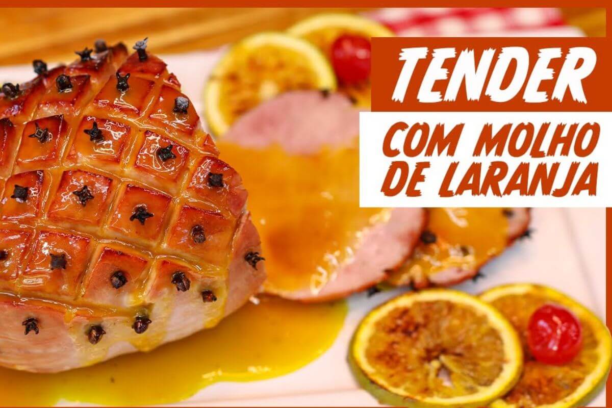 Tender com molho de laranja uma receita de chef para você fazer sua ceia de natal