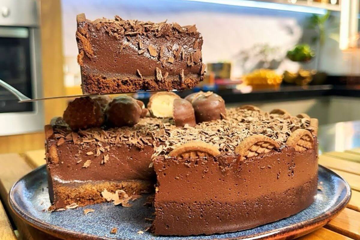 Torta de chocolate uma ótima opção para festas de final de ano