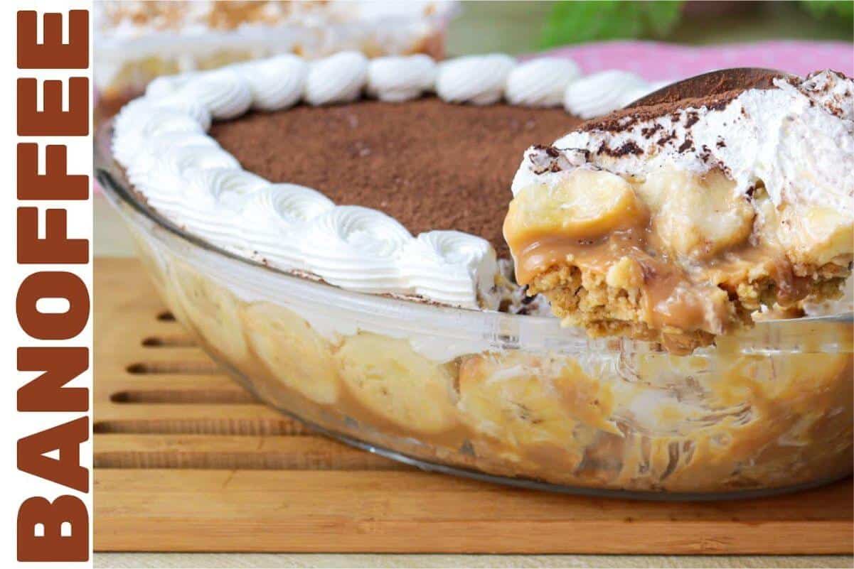 Fiz um banoffee na travessa que ficou uma tentação totalmente irresistível