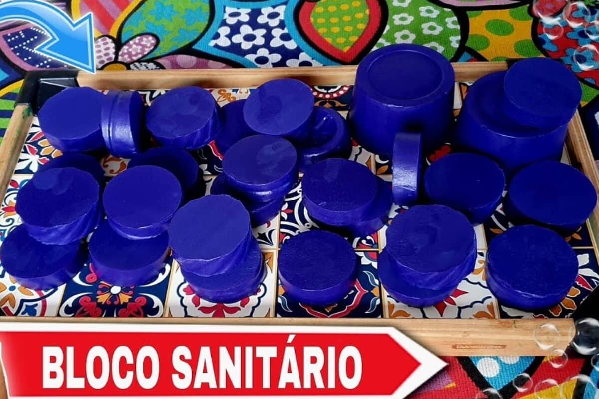 Bloco sanitário caseiro para deixar seu banheiro limpo e cheiroso para o natal