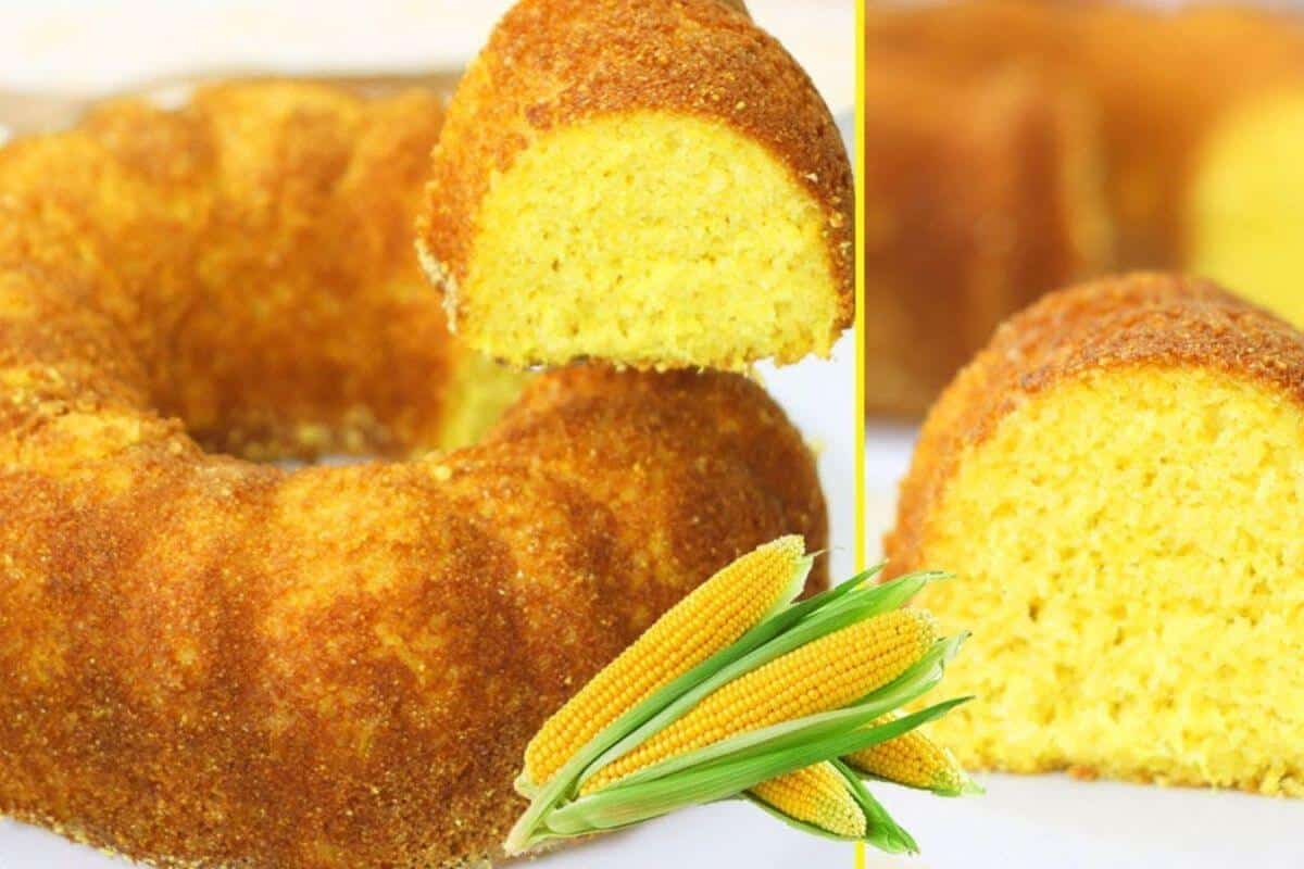 Bolo de milho fofinho que fica irresistível depois que você preparar um cafezinho
