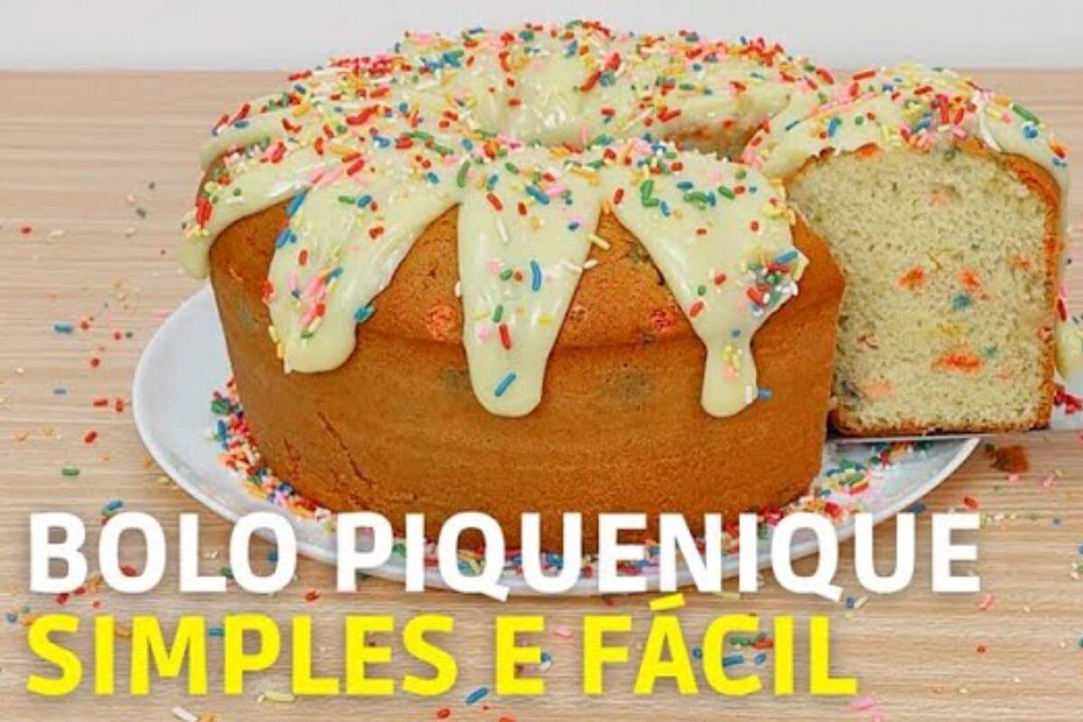 Bolo piquenique fácil de fazer e bem fofinho que a criançada adora