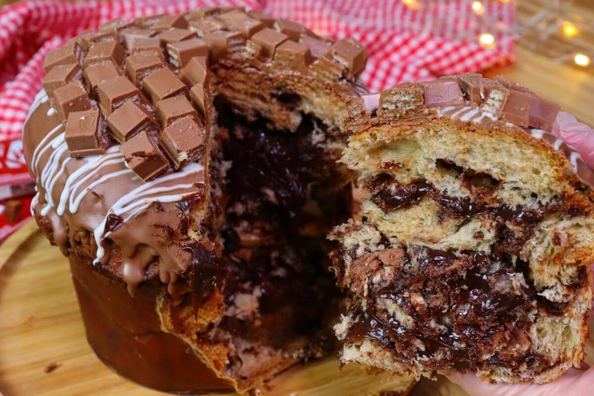 Chocotone de brigadeiro e Kit Kat não dá para comer um pedaço e você precisar aprender hoje