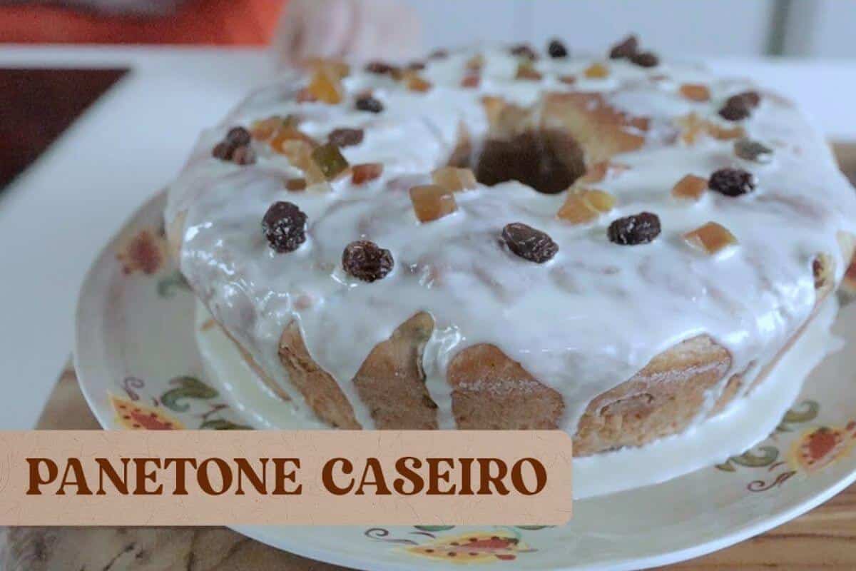 Panetone caseiro com uma massa fácil que não precisa sovar