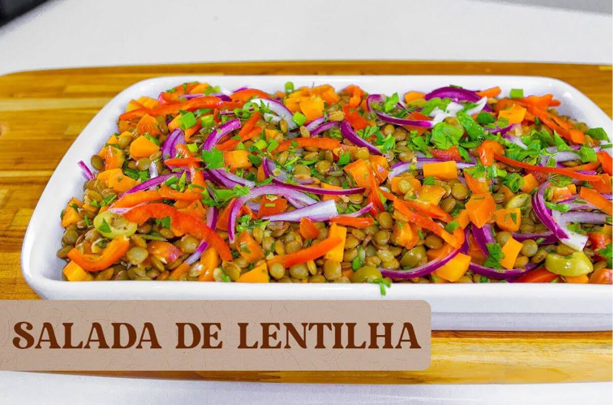Salada de lentilha para dar sorte na sua virada de ano e entrar bem em 2024