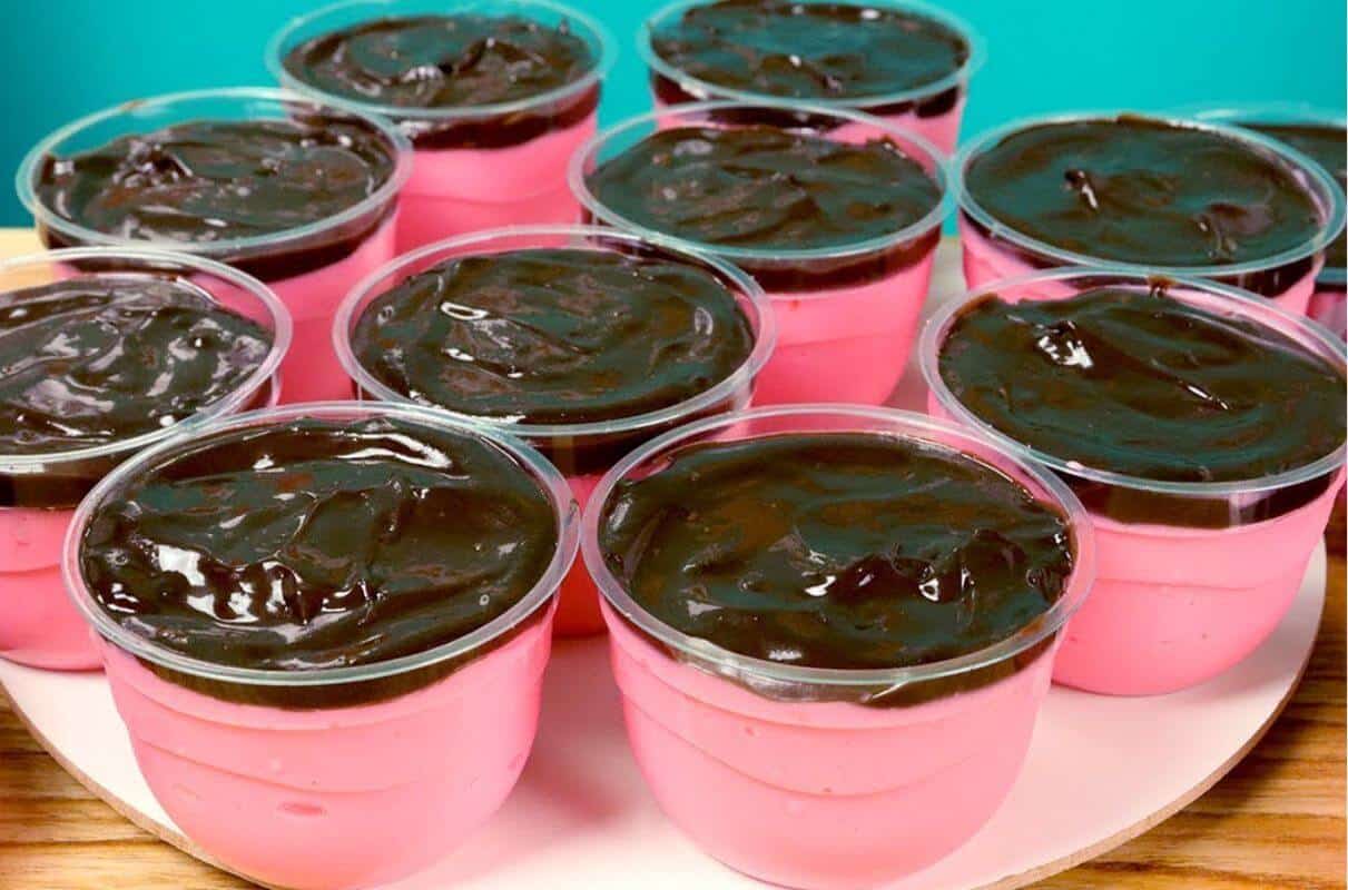 Sobremesa no pote super barata que rende muito e fica deliciosa