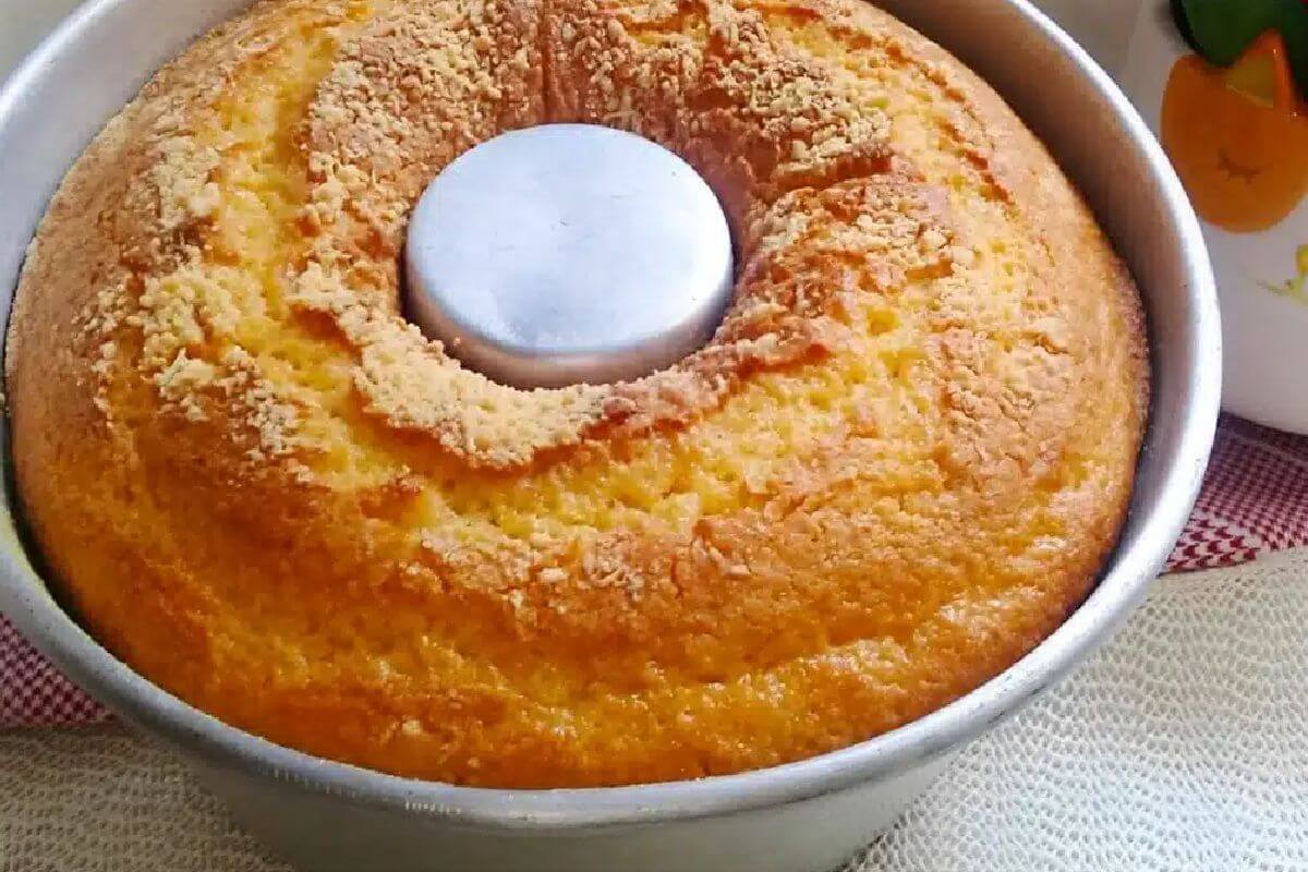 Seu café da tarde fica muito mais saboroso com esse bolo de fubá sem trigo