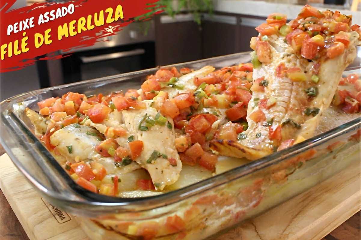 Sugestão de domingo: file de merluza no forno um prato leve e delicioso para sua família