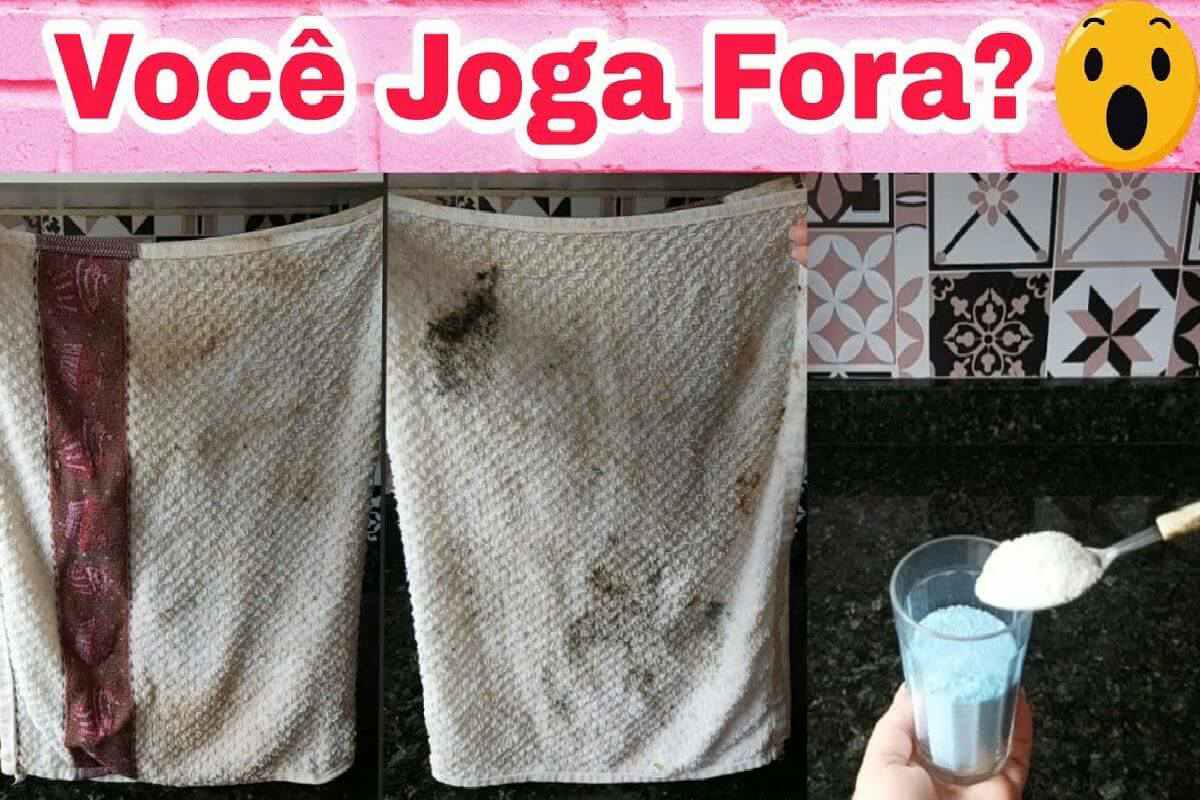 Dica para lavar pano de prato que você achava que tinha que jogar fora de tão sujo