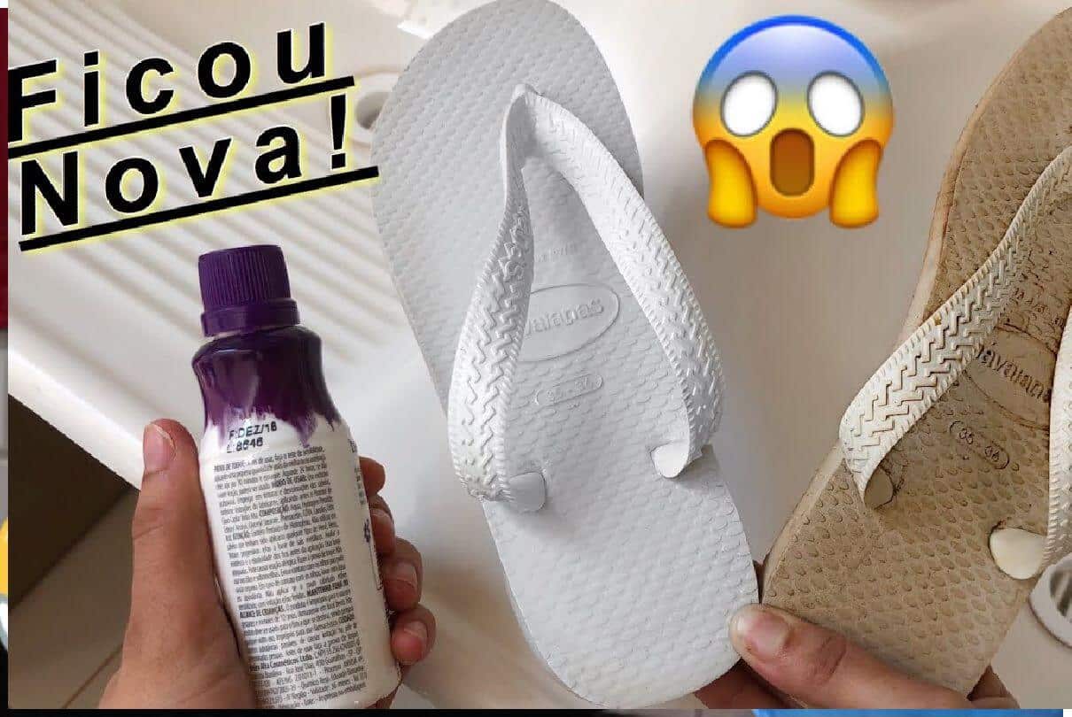 Aprenda como limpar chinelo encardido que vai ficar parecendo chinelo novo
