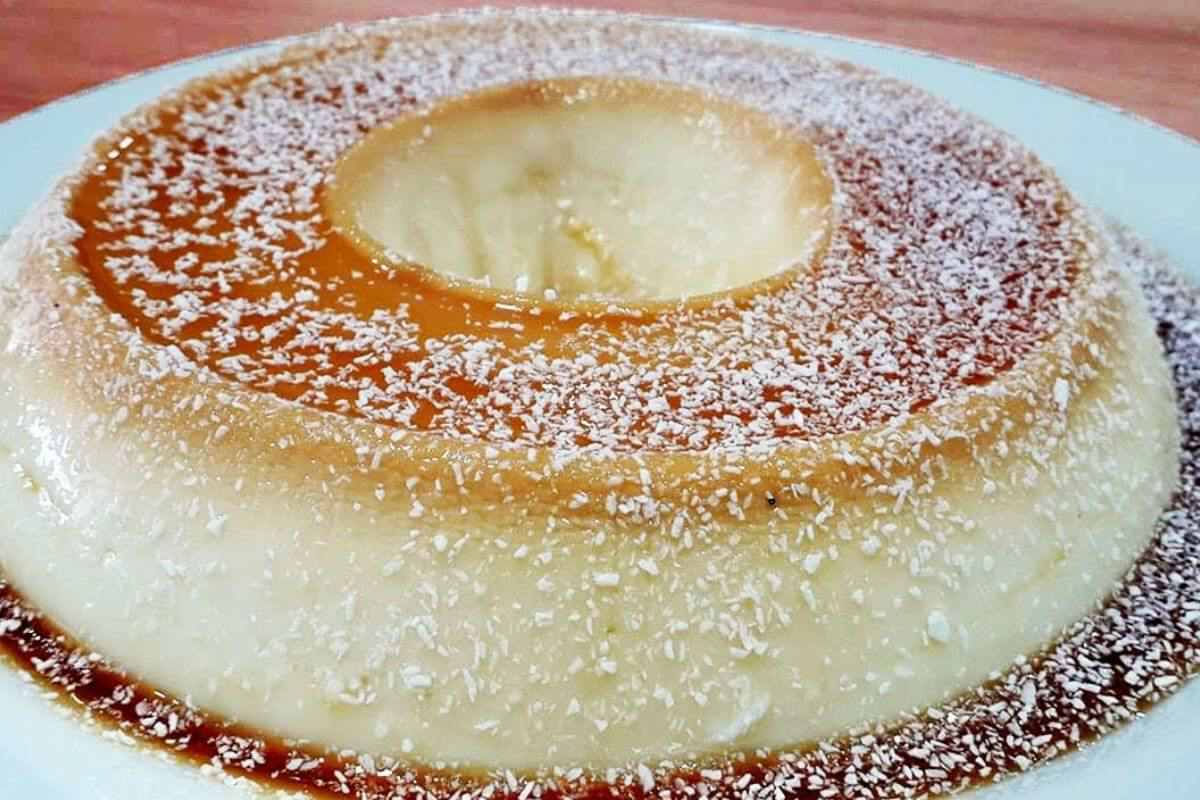 Pudim de maria mole bem leve que não precisa de ovo nem de forno