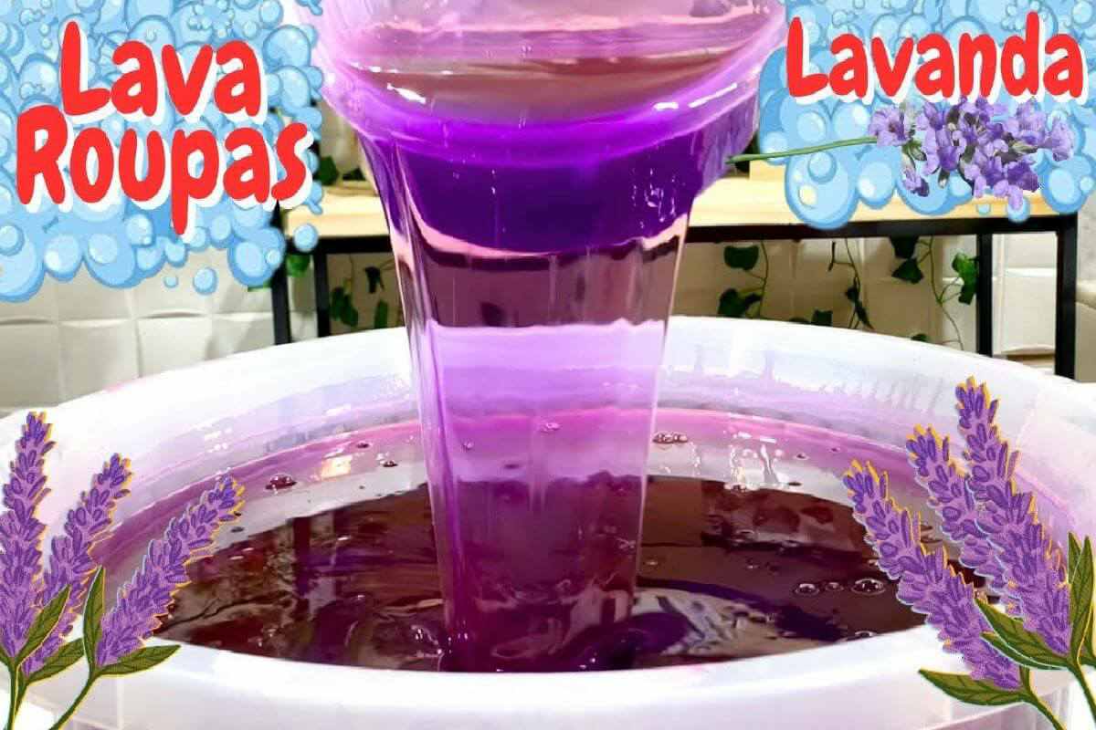 Com ingredientes baratos você consegue fazer um sabão líquido de lavanda muito cheiroso
