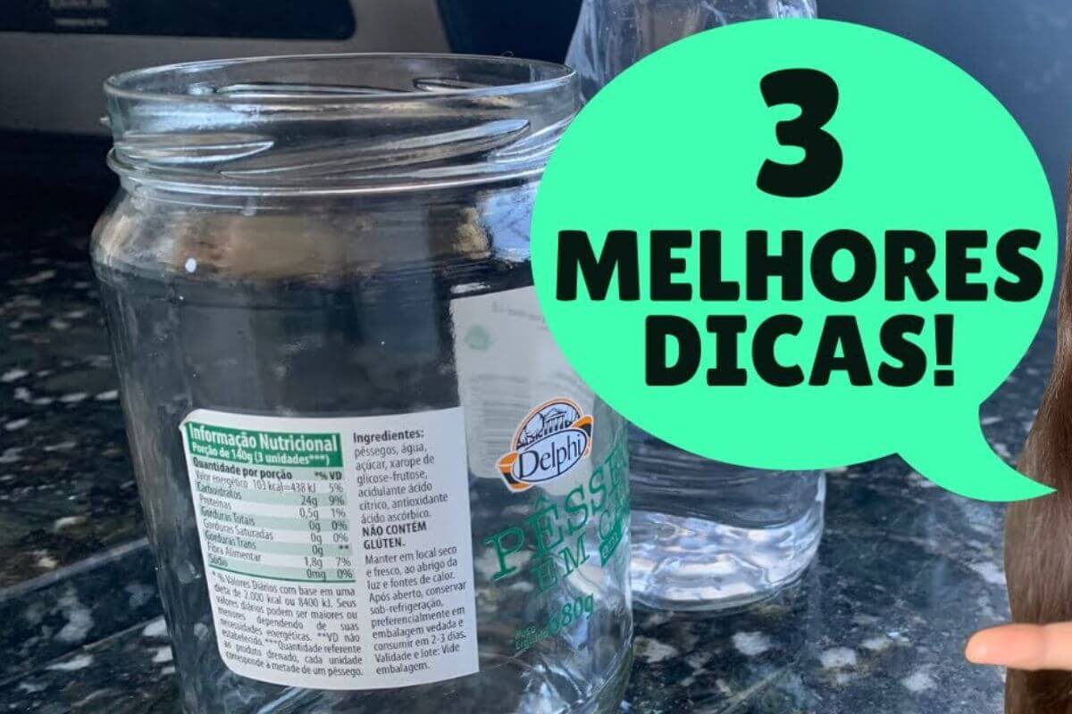 Como tirar rótulos de vidro de conservas que você que você compra no mercado