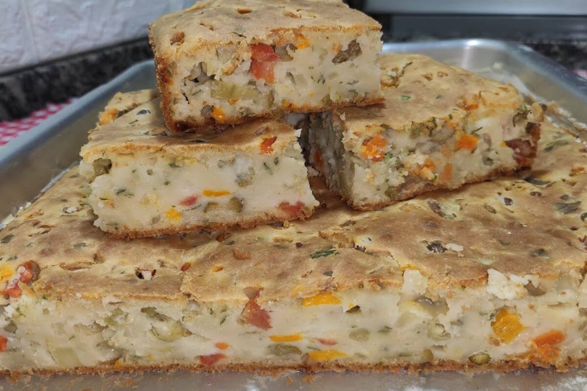 Torta de legumes bem fácil de fazer que não vai ovo na massa