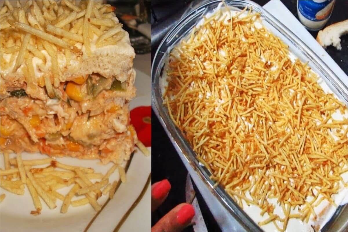 Torta de pão de forma muito suculenta e molhadinha com um recheio incrível