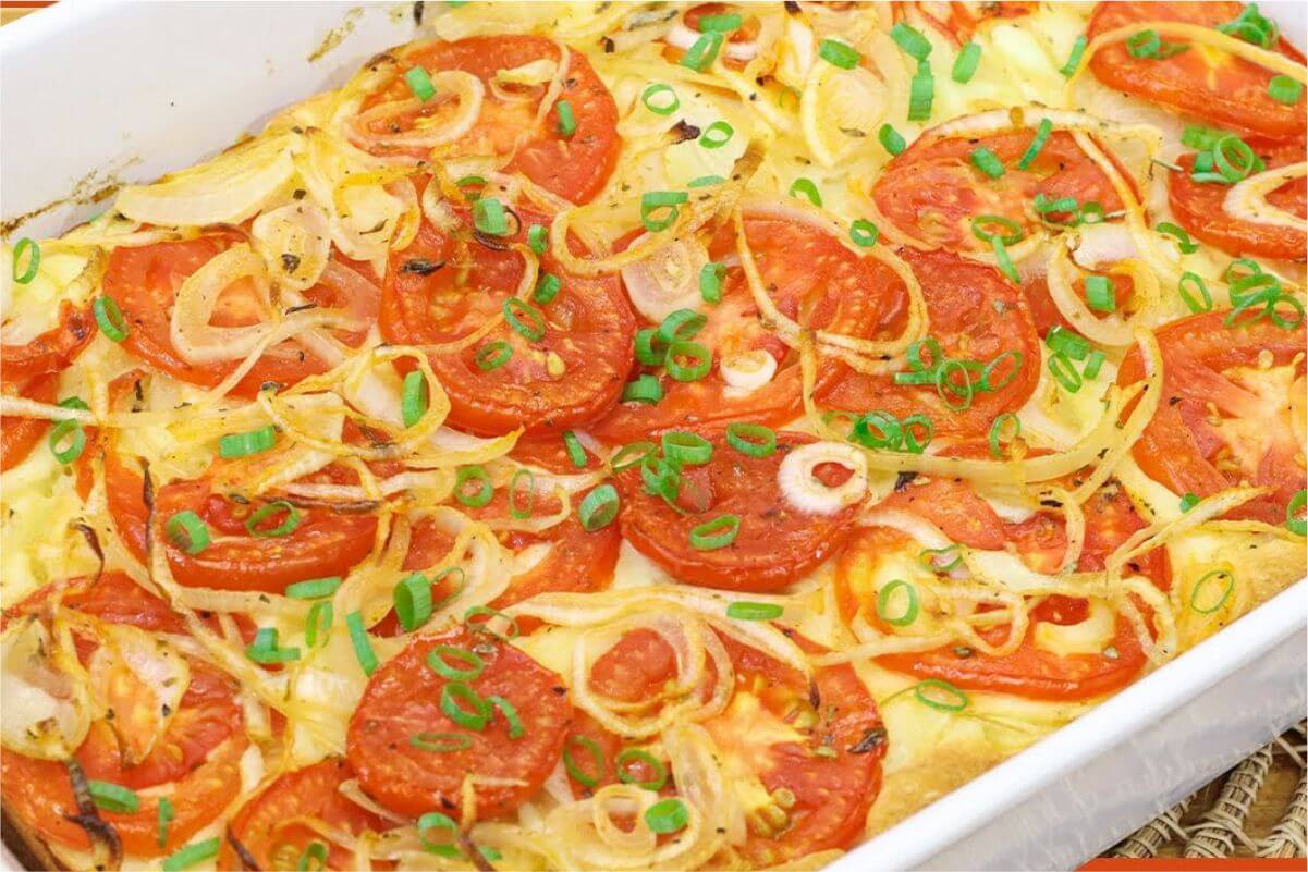 Torta salgada de tomate muito saborosa e econômica no preparo