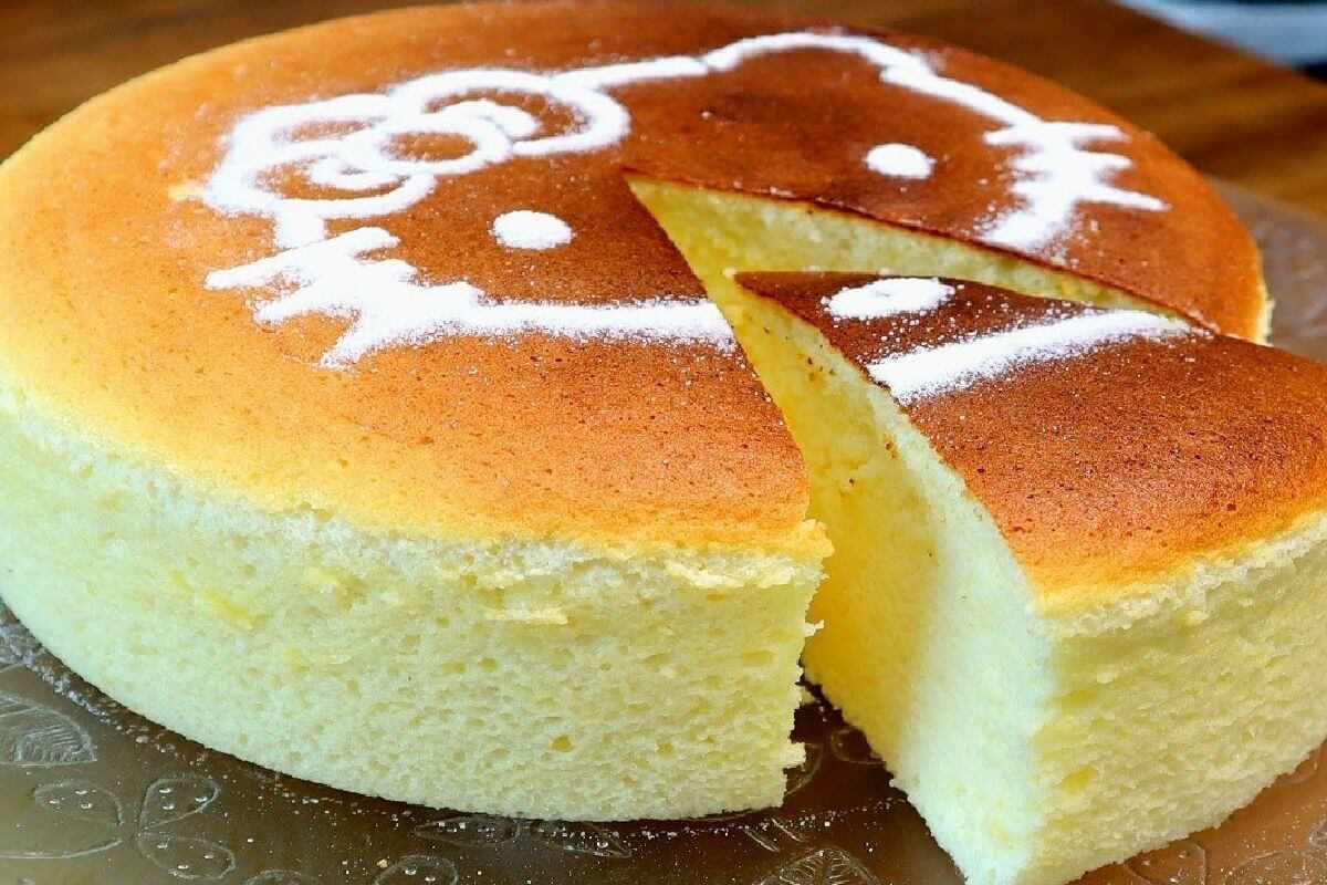 Consegui fazer o famoso bolo japonês um dos mais fofinhos que existe