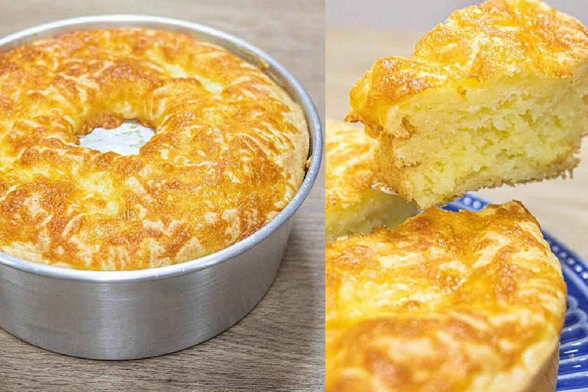 Bolo pão de queijo com mussarela sem precisar de farinha de trigo