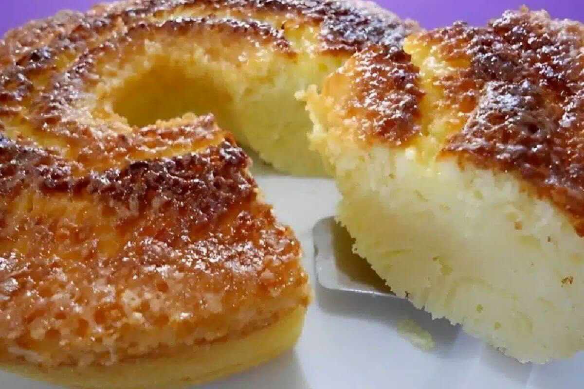 Bolo queijadinha que desmancha na boca e muito fácil de preparar