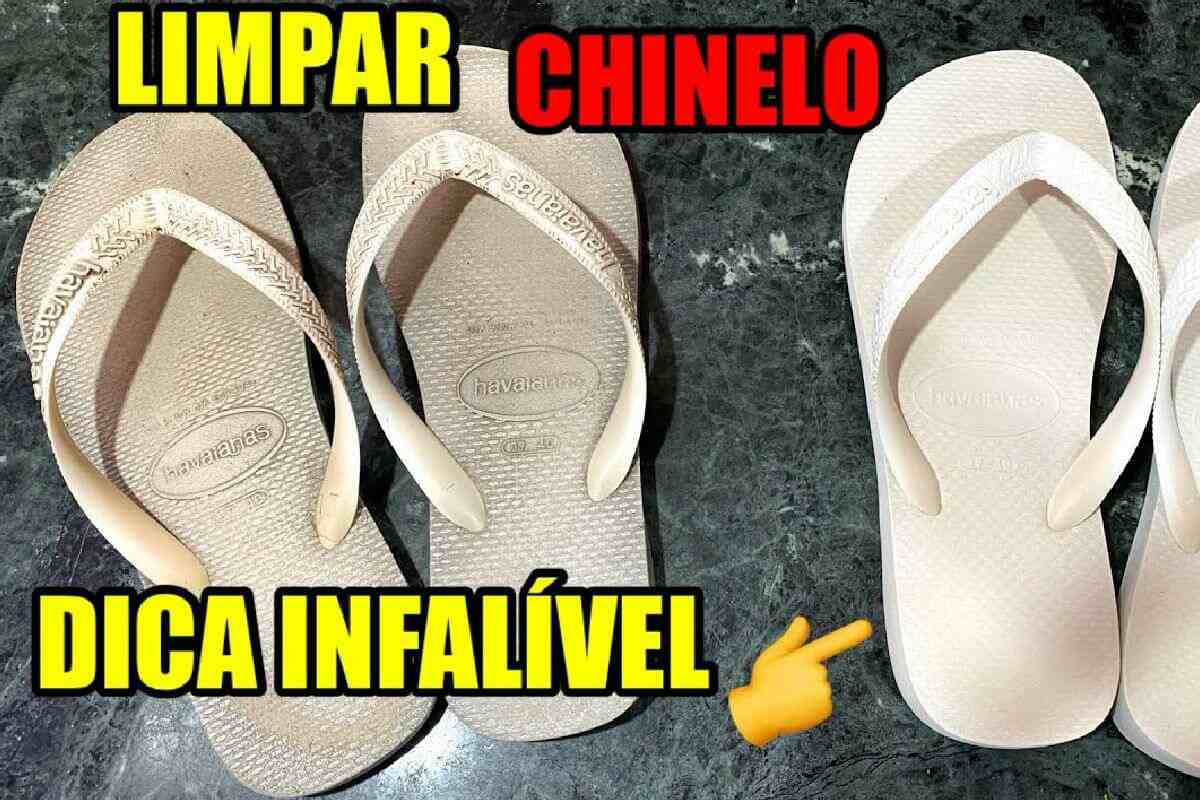 Veja como limpar chinelo branco de um jeito bem fácil vai ficar parecendo novo