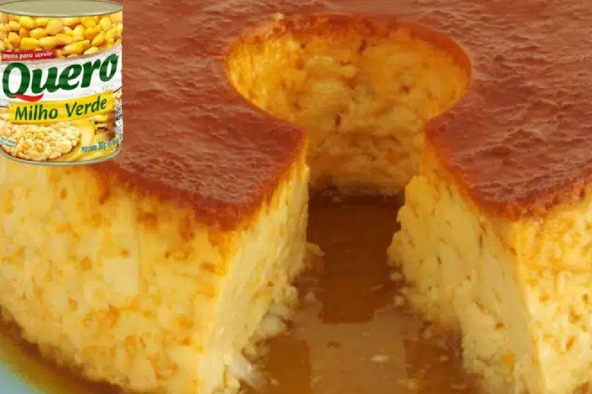 Pudim de milho de latinha muito fácil de preparar e fica uma delícia
