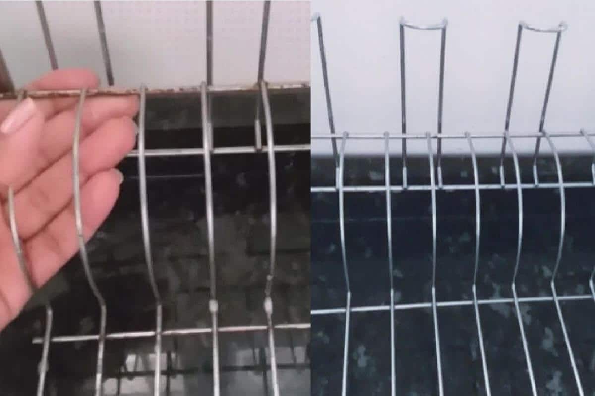 Como remover ferrugem de escorredor de pratos de alumínio de um jeito bem simples