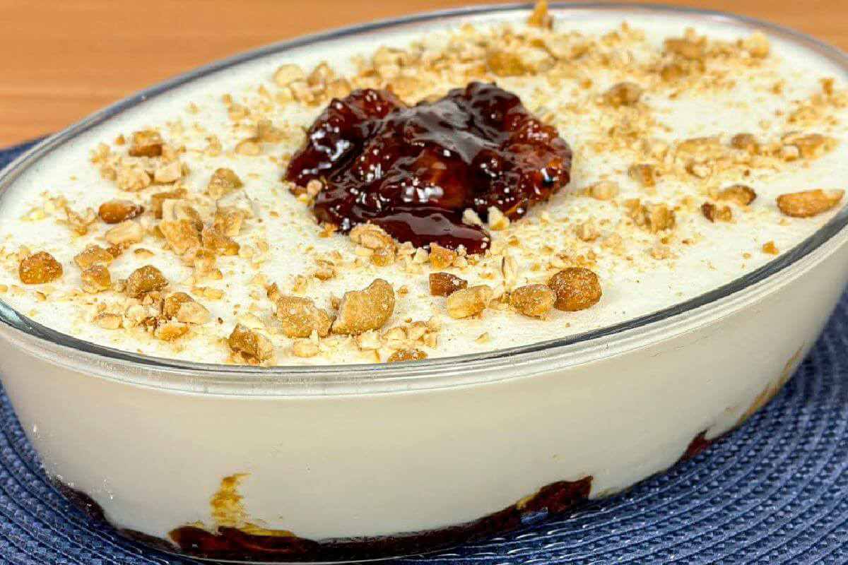 Sobremesa cremosa de liquidificador com um ingrediente que vai te surpreender