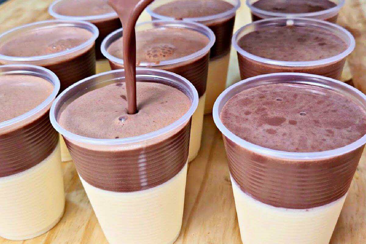Sobremesa fácil e geladinha com duas camadas bem fácil de fazer
