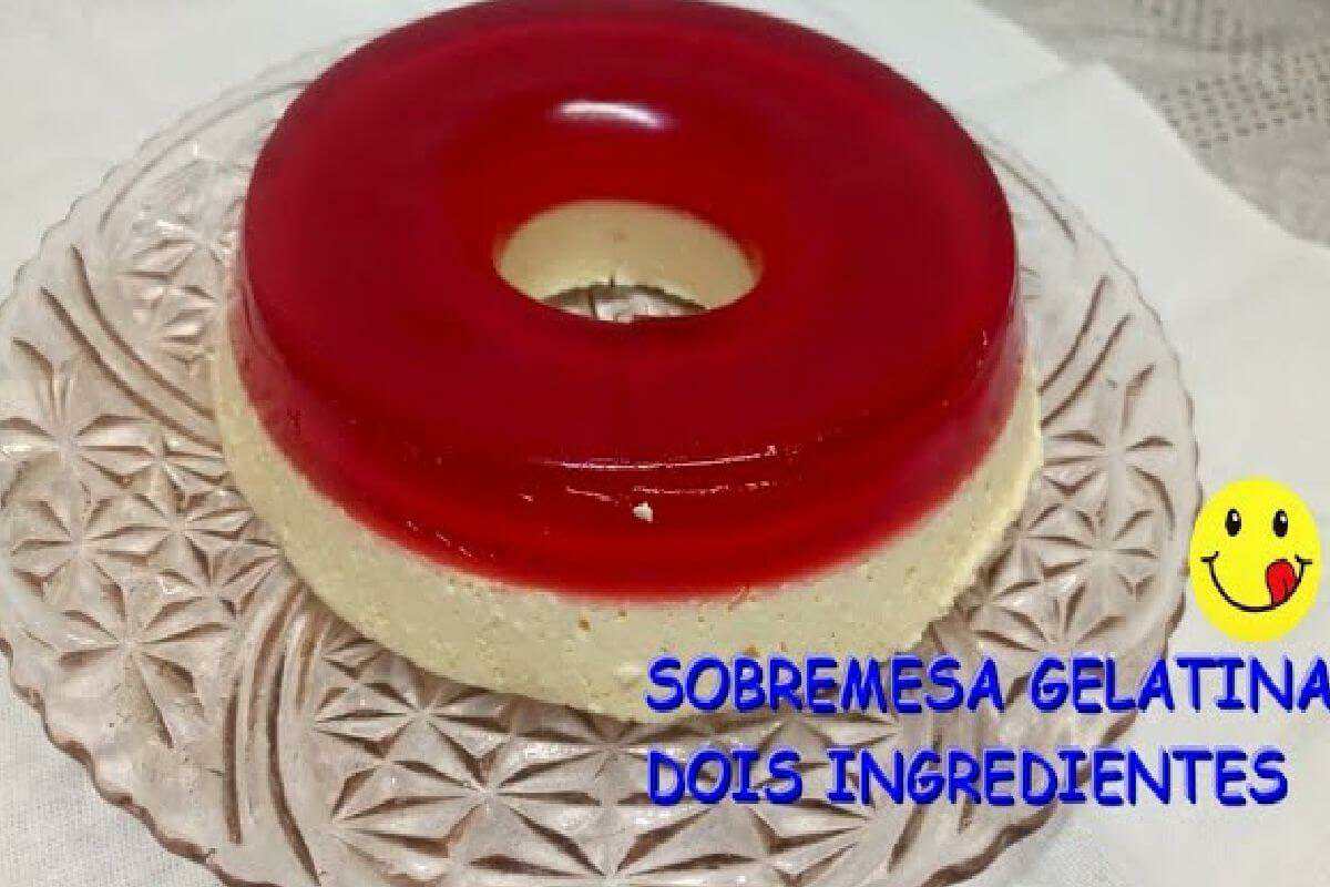 Sobremesa de gelatina fácil de fazer com apenas 2 ingredientes