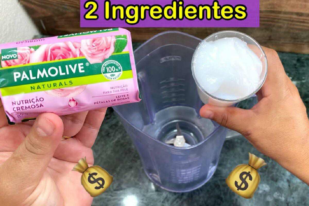 Sabonete líquido muito cheiroso que rende bastante com apenas 2 ingredientes
