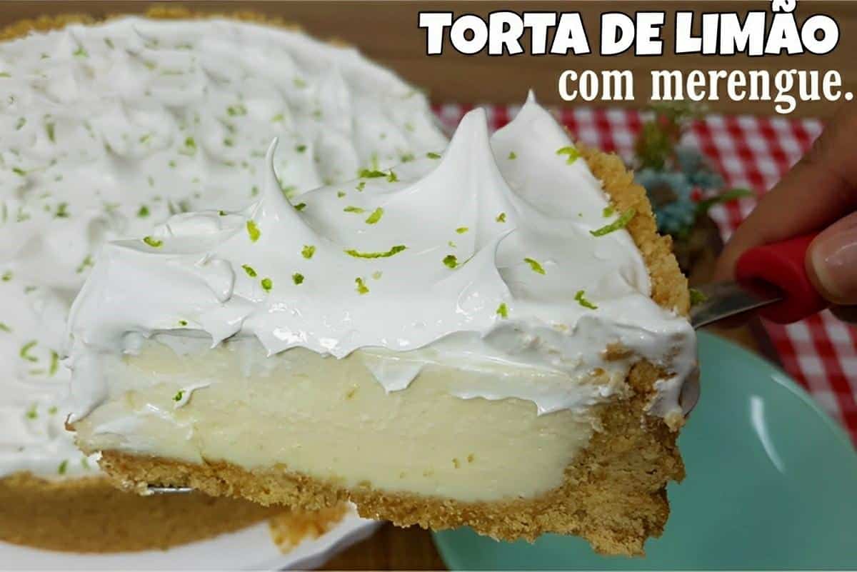 Torta de limão uma ótima opção de sobremesa refrecante para o fim de semana