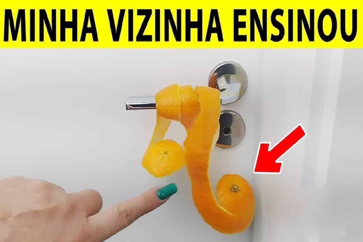 Coloquei casca de laranja atrás de todas as portas de casa me surpreendi com o resultado incrível