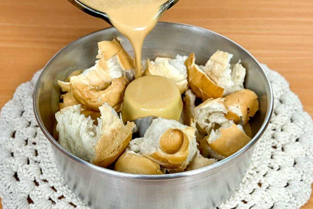 Toda vez que sobrar pão na sua casa prepare esse pudim de pão maravilhoso