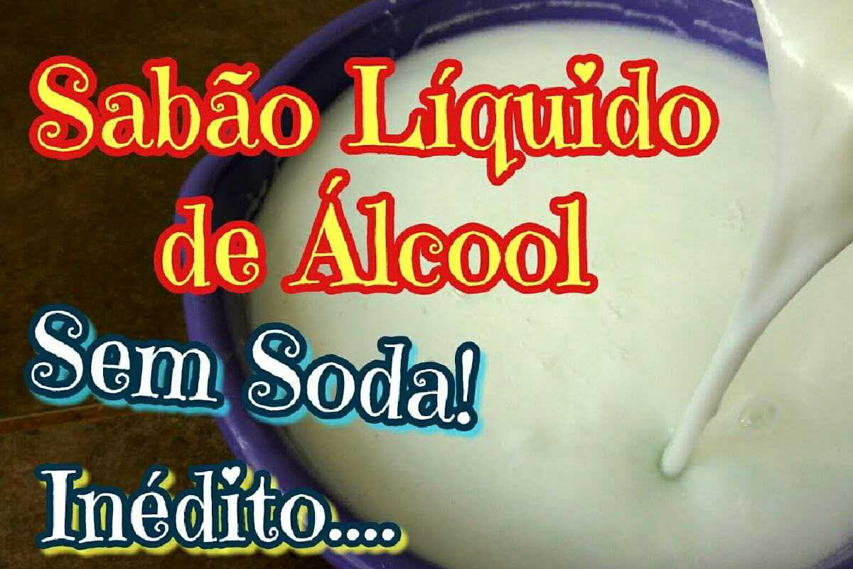 Sabão de álcool que espuma bastante na hora da lavagem e não precisa de soda na receita