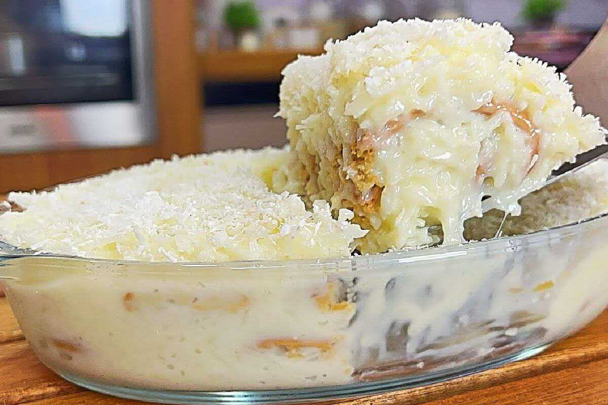 Sobremesa de coco maravilhosa que dá vontade de comer só de olhar