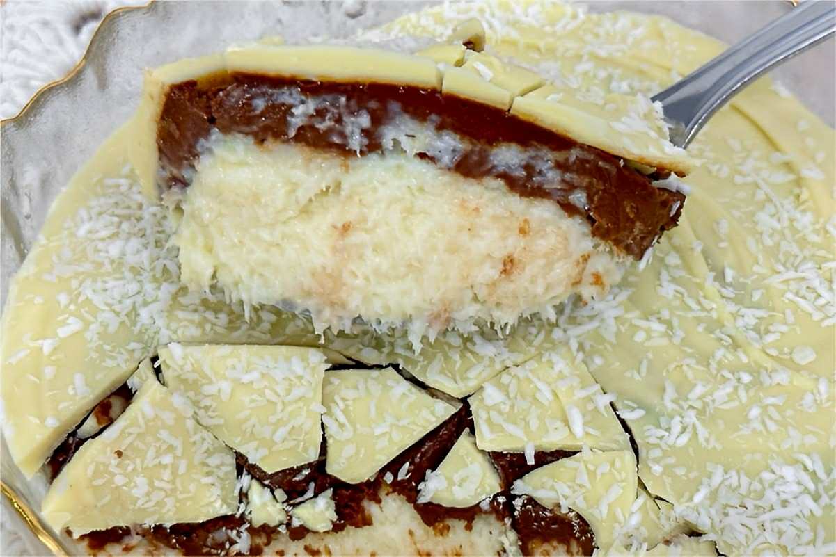 Sobremesa prestígio de Páscoa de dar água boca só de olhar essa gostosura
