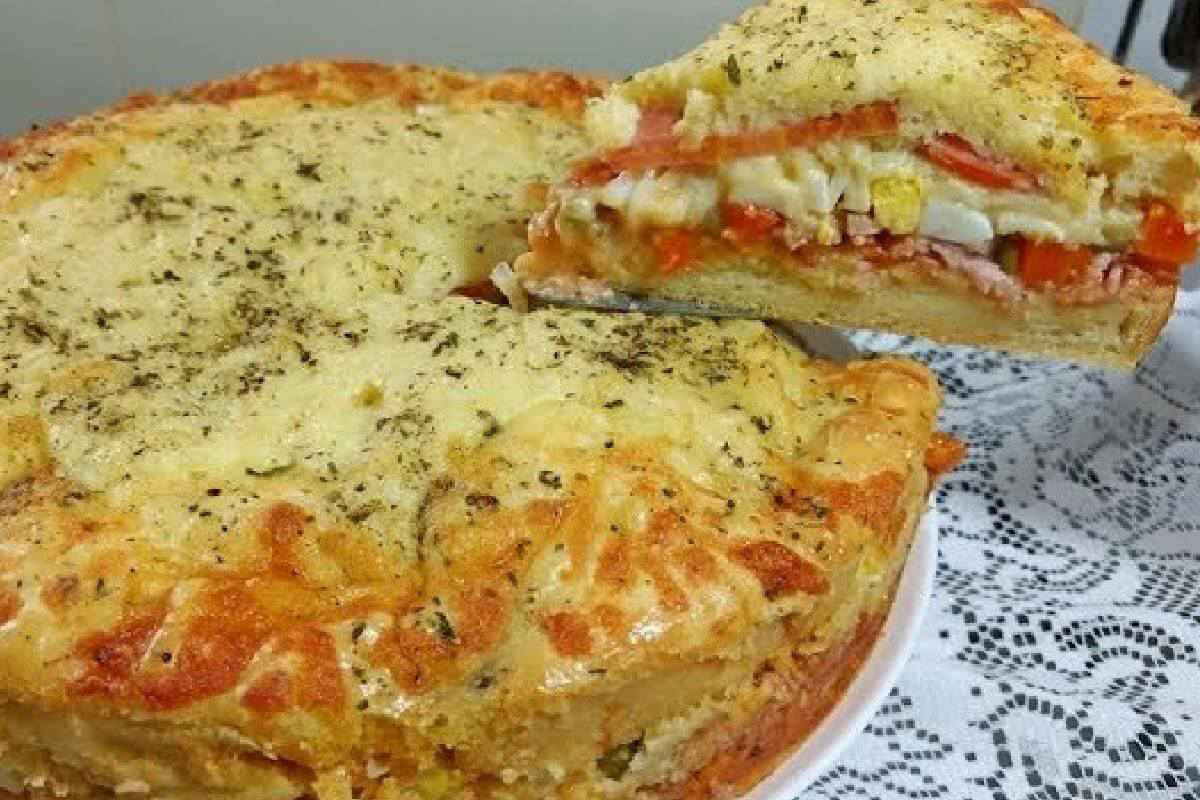 Torta portuguesa saborosa com um sabor único e incrível