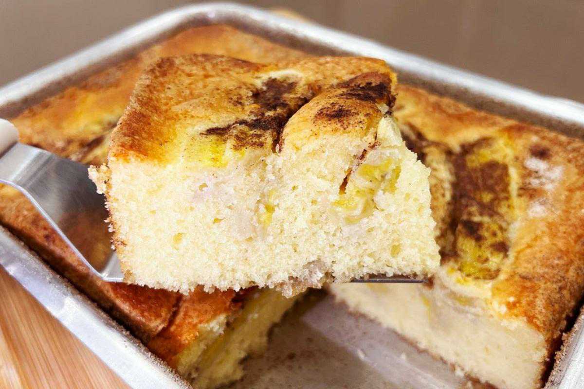 Bolo de banana super fofinho e macio esse é o mais fácil de fazer