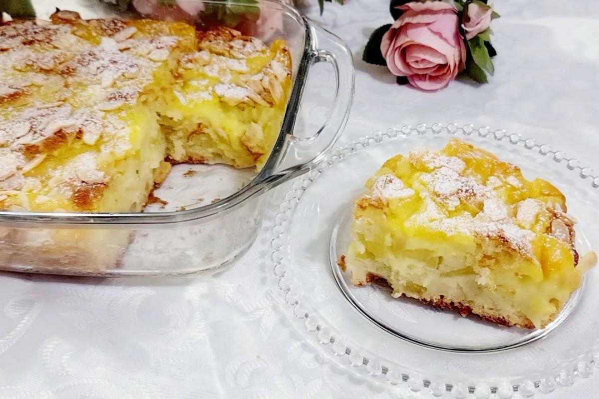 Bolo de maçã cremoso para dar um sabor diferente e aconchegante no seu lanche da tarde