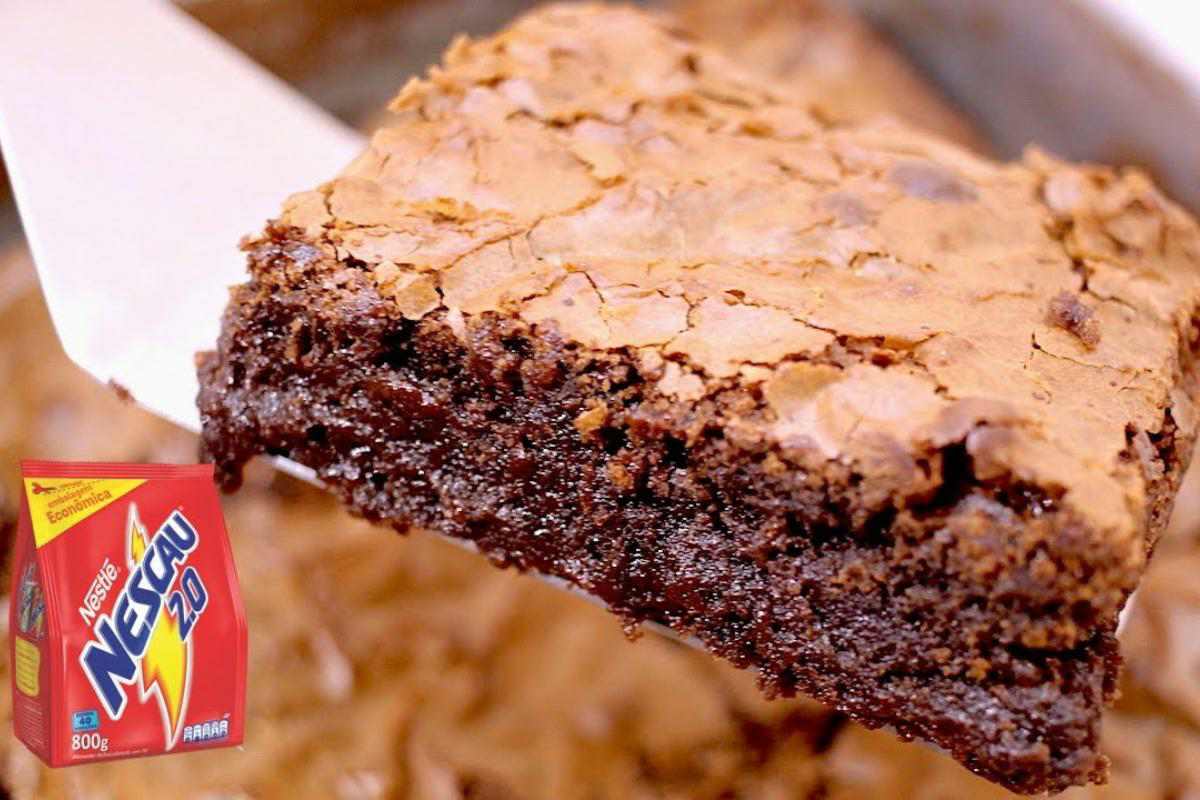 Brownie de nescau um doce de confeitaria para você fazer na sua casa de um jeito bem fácil