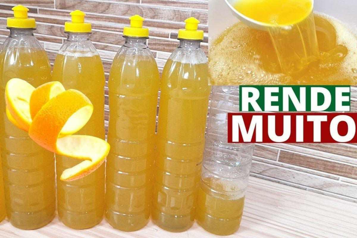 Depois que aprender você não vai mais conseguir ficar sem esse detergente de laranja