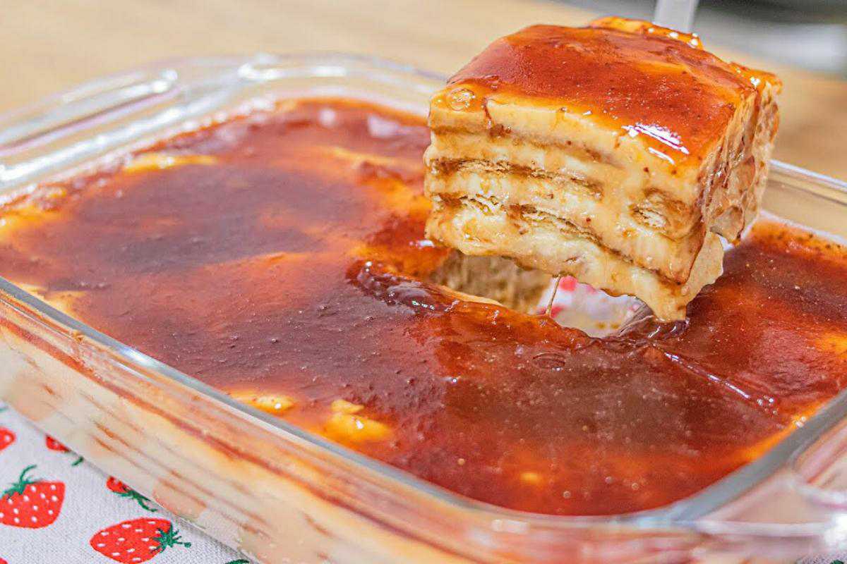Sobremesa de dia das mães pavê de creme delicioso e fácil de fazer