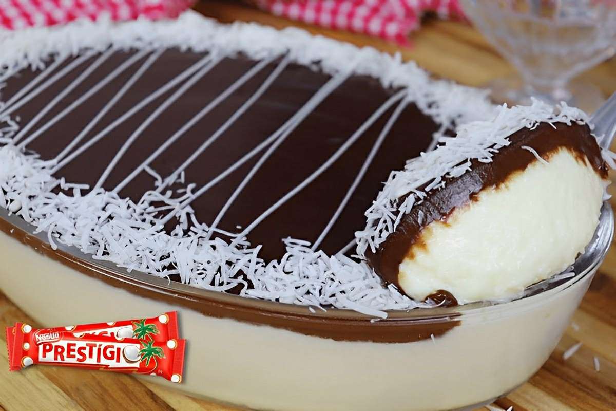 Prestígio na travessa que todo mundo ama essa combinação perfeita de coco com chocolate
