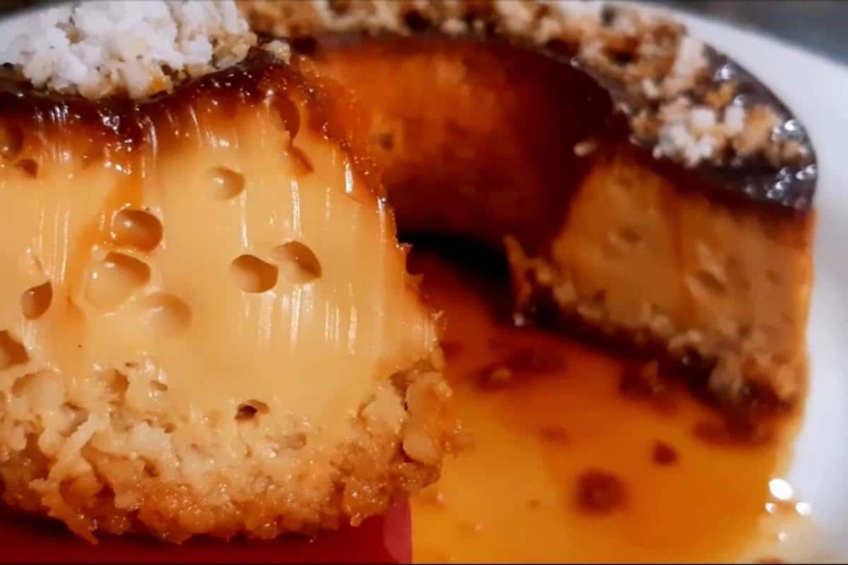 Pudim de 3 ingredientes sem leite condensado e não precisa levar no forno