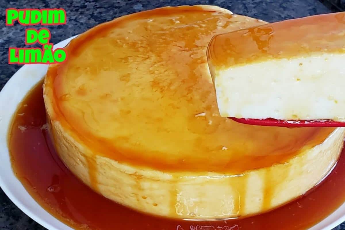 Pudim de limão muito simples de fazer e fica com um sabor incrível