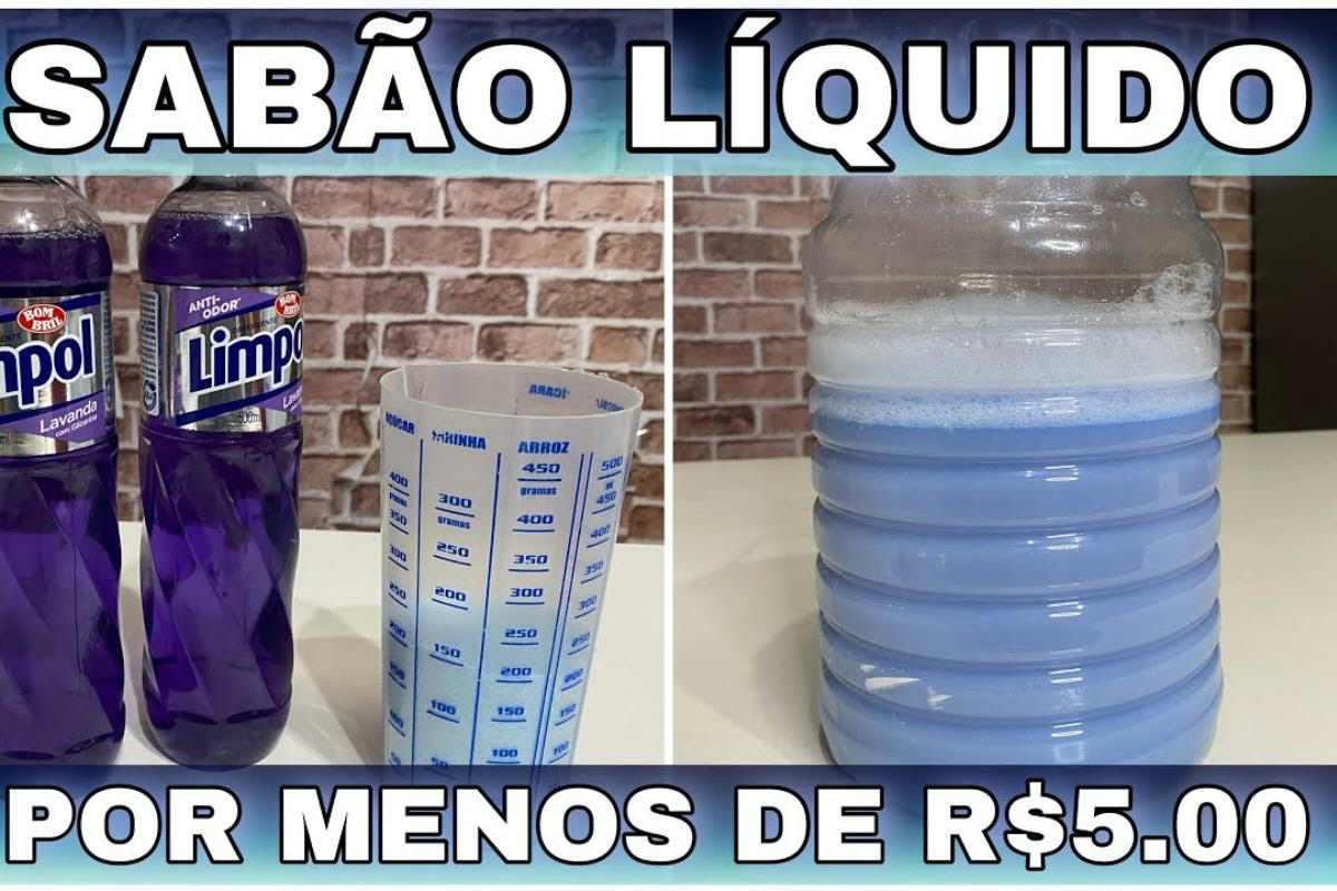 Sabão líquido caseiro muito prático de fazer gastando quase nada