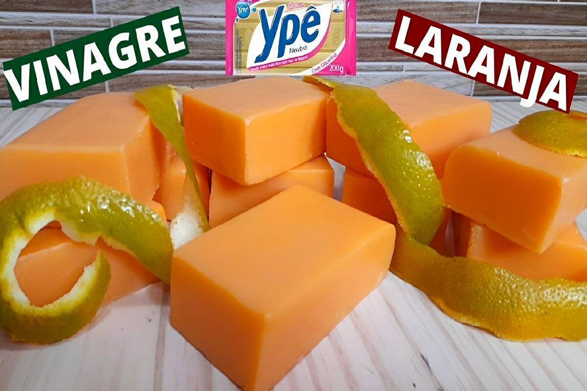 Esse sabão com vinagre e laranja ficou maravilhoso muito eficiente e perfumado