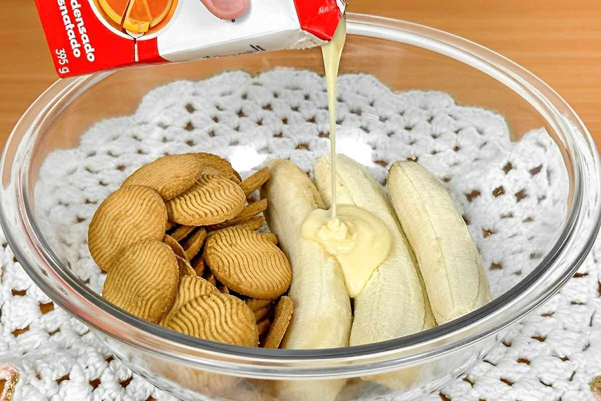 Aprendi fazer uma sobremesa de banana tão boa que todo mundo adorou