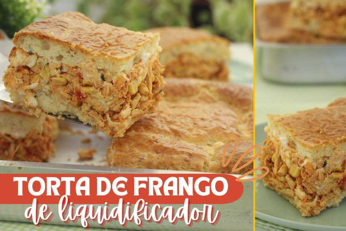 Torta de frango bem recheada e com a massa mais macia de todas